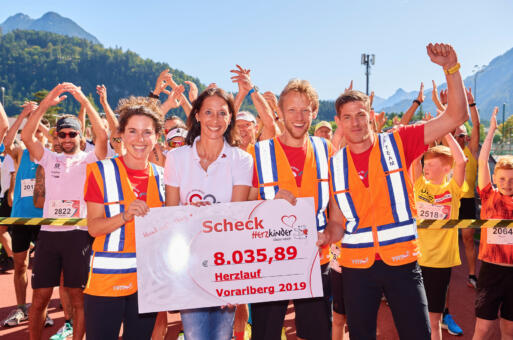 Scheckübergabe Herzlauf Vorarlberg 2019