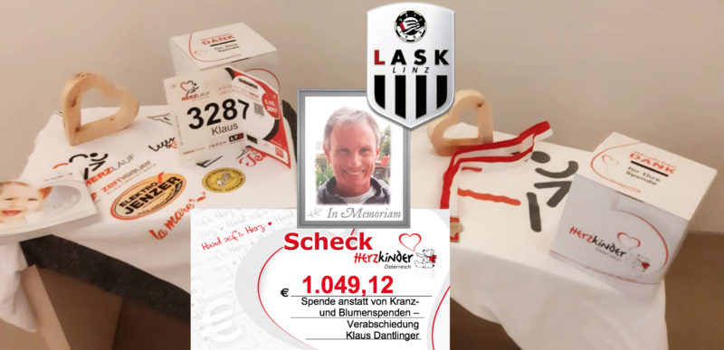 2019 Scheck Verabschiedung Klaus Dantlinger LASK