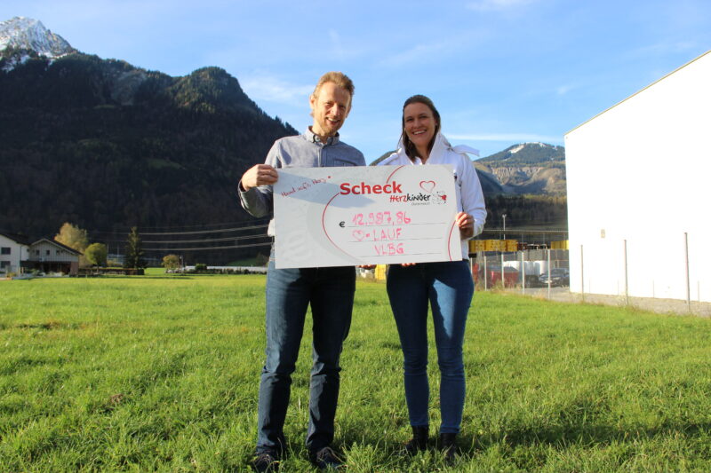 Scheckfoto Herzlauf Vorarlberg 2022