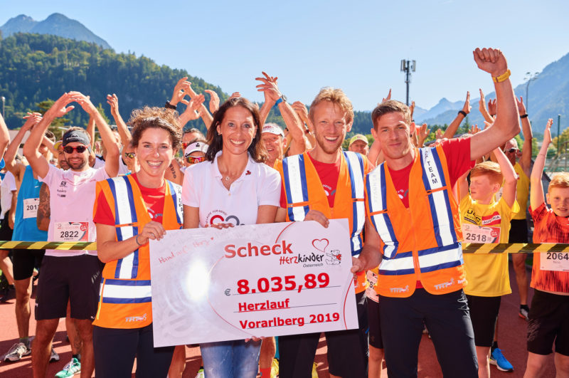 Scheckübergabe Herzlauf Vorarlberg 2019