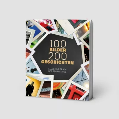 Buch | 100 Bilder – 200 Geschichten. Alles eine Frage der Perspektive Logo